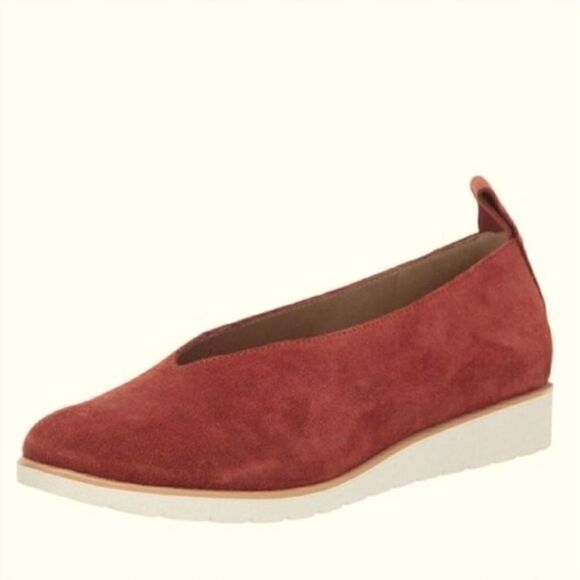EILEEN Fisher Rust Orange Slip on Sneakers - Picture 1 of 6